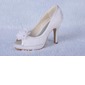 Lace Satin Stiletto Heel Peep Toe Platform Pumps Wedding Shoes With Satin Flower (047024170)