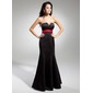 Empire Scalloped Neck Floor-Length Satin Evening Dress With Sash (017014922) Empire Scalloped Neck Floor-Length Satin Evening Dress With Sash (017014922)