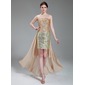 Sheath Strapless Asymmetrical Chiffon Satin Prom Dress With Beading Sequins (018018895) Sheath Strapless Asymmetrical Chiffon Satin Prom Dress With Beading Sequins (018018895)