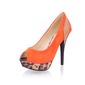 Velvet Fabric Stiletto Heel Peep Toe Platform Pumps With Tassel (085024026)