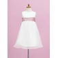 Empire Scoop Neck Floor-Length Organza Satin Flower Girl Dress With Sash (010005332) Empire Scoop Neck Floor-Length Organza Satin Flower Girl Dress With Sash (010005332)