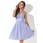 Empire Strapless Knee-Length Chiffon Charmeuse Homecoming Dress With Ruffle Sash Beading (022020959)