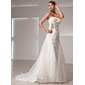 Empire Strapless Court Train Organza Satin Lace Wedding Dress With Sashes (002014426) Empire Strapless Court Train Organza Satin Lace Wedding Dress With Sashes (002014426)
