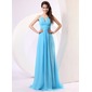 A-Line/Princess Scoop Neck Floor-Length Chiffon Holiday Dress With Ruffle (020014279) A-Line/Princess Scoop Neck Floor-Length Chiffon Holiday Dress With Ruffle (020014279)