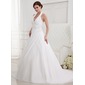 A-Line/Princess Halter Court Train Chiffon Wedding Dress With Ruffle Lace Beadwork (002012787) A-Line/Princess Halter Court Train Chiffon Wedding Dress With Ruffle Lace Beadwork (002012787)