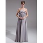 Empire Floor-Length Chiffon Maternity Bridesmaid Dress With Flower(s) (045024294)