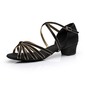 Satin Leatherette Sandals Flats Latin Ballroom Dance Shoes With Bowknot (053011476)