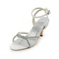 Satin Kegle Hæl Slingbacks Sandaler Bryllupssko med Rhinsten (047026401) Satin Kegle Hæl Slingbacks Sandaler Bryllupssko med Rhinsten (047026401)