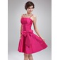 A-Line/Princess Knee-Length Taffeta Homecoming Dress With Ruffle Beading (022010543)