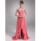 Empire Sweetheart Court Train Chiffon Prom Dress With Beading (018020947) Empire Sweetheart Court Train Chiffon Prom Dress With Beading (018020947)