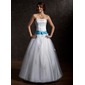 De baile Sem alça Vestidos longo Tule Vestidos quinceanera com Renda Cinto Bordado (021002291)