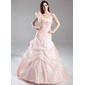 A-Line/Princess One-Shoulder Court Train Organza Quinceanera Dress With Ruffle (021015875) A-Line/Princess One-Shoulder Court Train Organza Quinceanera Dress With Ruffle (021015875)