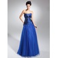 A-Line/Princess Scalloped Neck Floor-Length Taffeta Tulle Mother of the Bride Dress With Ruffle Beading (008015099) A-Line/Princess Scalloped Neck Floor-Length Taffeta Tulle Mother of the Bride Dress With Ruffle Beading (008015099)