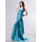 Mermaid Strapless Sweep Train Taffeta Evening Dress (017014276)