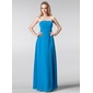 A-Line/Principessa Senza spalline Al pavimento Chiffon Abito da damigella (007005184)
