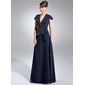 A-Line/Princess V-neck Floor-Length Chiffon Mother of the Bride Dress With Beading (008005936)