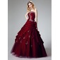 De baile Sem alça Vestidos longo Tafetá Vestido quinceanera com Pregueado Renda Beading fecho de correr Sequins (021002909)