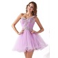 A-Line/Princess One-Shoulder Short/Mini Tulle Homecoming Dress With Ruffle Lace Sequins (022020900) A-Line/Princess One-Shoulder Short/Mini Tulle Homecoming Dress With Ruffle Lace Sequins (022020900)