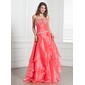 A-Line/Princess Strapless Floor-Length Organza Quinceanera Dress With Embroidered Ruffle Beading Sequins (021020694) A-Line/Princess Strapless Floor-Length Organza Quinceanera Dress With Embroidered Ruffle Beading Sequins (021020694)