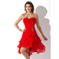 A-Line/Princess Sweetheart Asymmetrical Chiffon Homecoming Dress With Ruffle Beading Sequins (022009369)