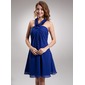 Empire Halter Knee-Length Chiffon Homecoming Dress With Ruffle (022020864) Empire Halter Knee-Length Chiffon Homecoming Dress With Ruffle (022020864)