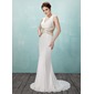 Mermaid V-neck Sweep Train Chiffon Prom Dress With Beading (018021086) Mermaid V-neck Sweep Train Chiffon Prom Dress With Beading (018021086)