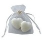 White Double Heart Shaped Soaps With Gauze Bag (051024183)