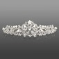 Silver Alloy Rhinestone And Pearl Cutout Heart Bridal Tiara(042008193) Silver Alloy Rhinestone And Pearl Cutout Heart Bridal Tiara(042008193)