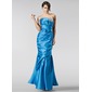 Mermaid Scalloped Neck Floor-Length Satin Prom Dress With Ruffle Beading Sequins (018005222)
