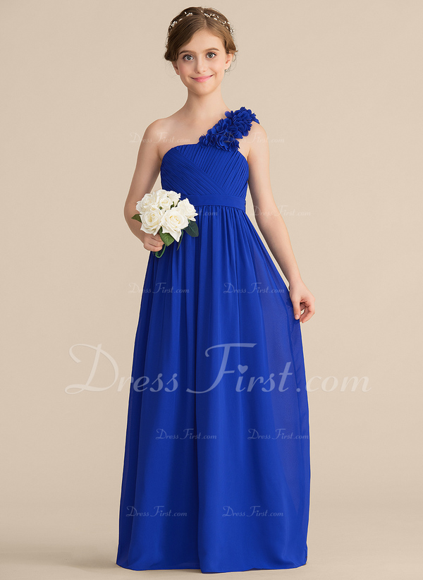 one shoulder junior bridesmaid dresses