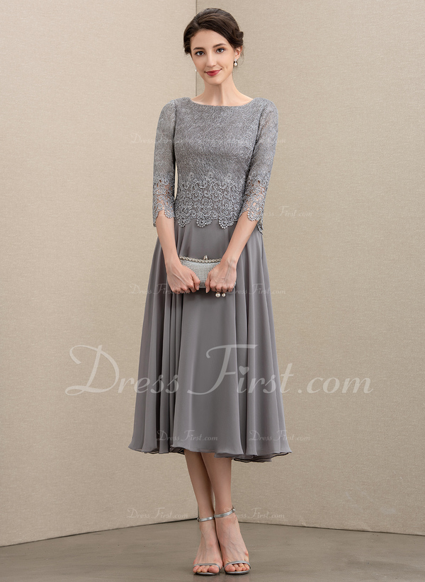 lace mother of the bride dresses tea length