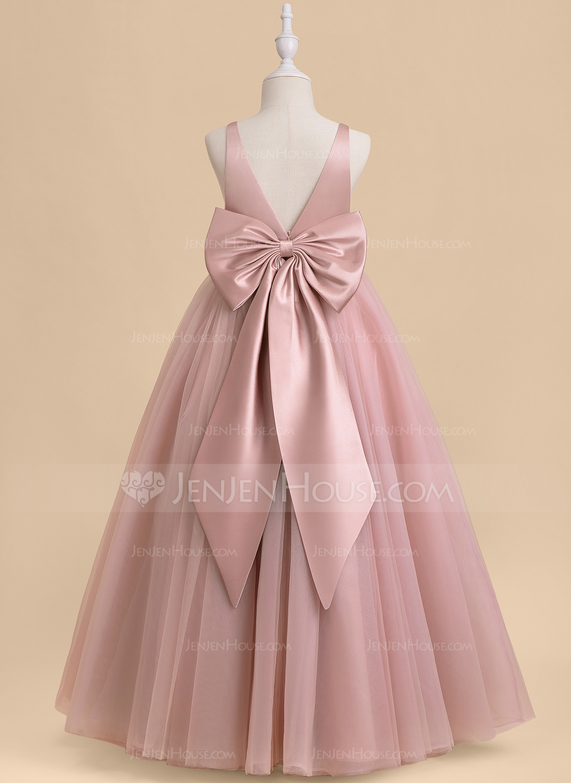 Kjole Ballkjole/Prinsesse i Tyll med Sløyfe