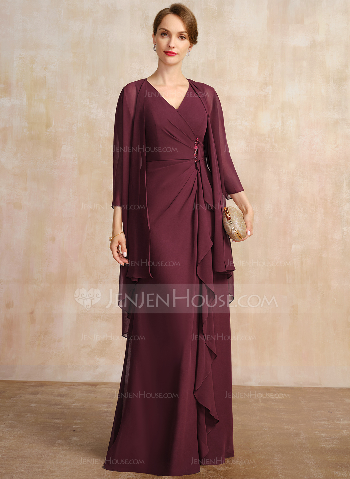 Beading Chiffon Dress