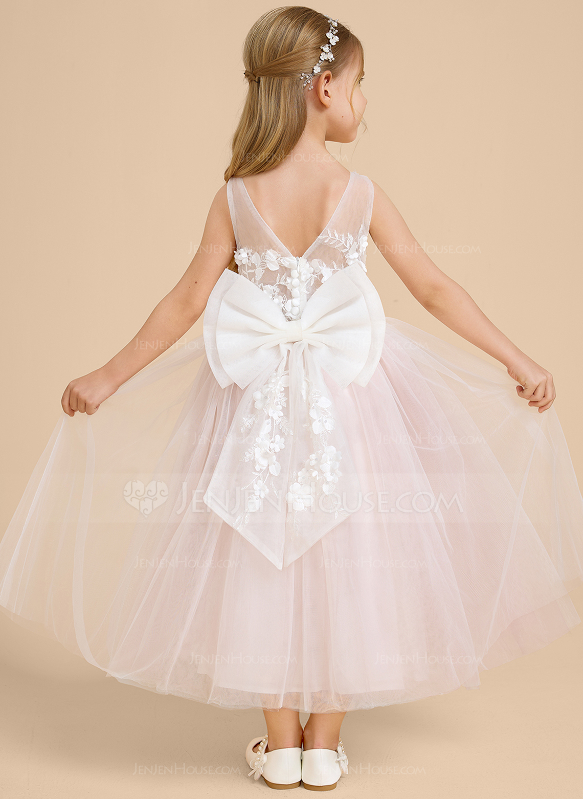 A-line kjole Sløyfe Tyll Kle