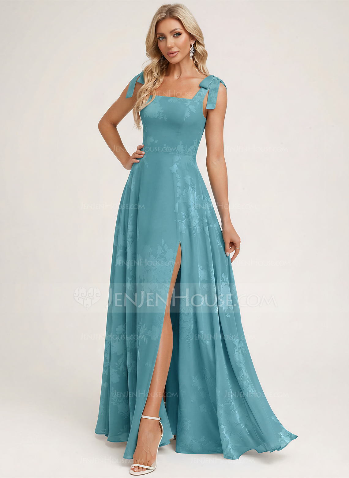 A-line Square Chiffon Dress