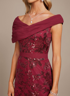 Kjole Maxi i Paljett med Plissert