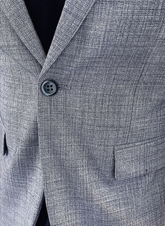 Solid Color 2 Piece Single Breasted Men's Casual Suit 