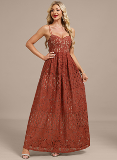 A-line Sweetheart Floor-Length Lace Evening Dress 