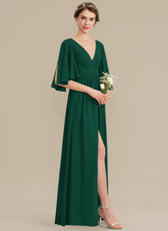 Kjole A-line kjole i Chiffon med Ruffle