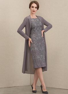 Kjole i Blonder med Skulderfri