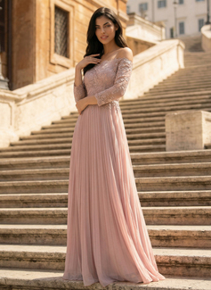 Jurk van kant met off-the-shoulder pailletten