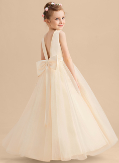 Jurk gala-japon/prinses van tule met strik