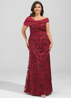 Kjole Maxi i Paljett med Plissert