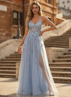 V-Neck Tulle Dress