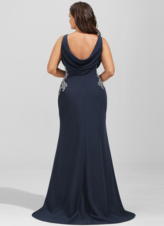 Jurk maximum van stretch crêpe met plooirok