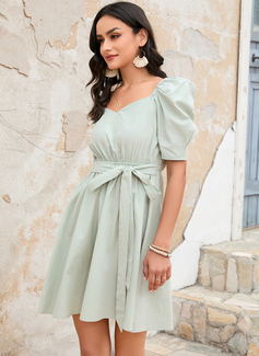 Sweetheart A-line kjole Bomull Mini Motekjoler 