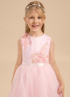 Jurk a-lijn-jurk van kant met strik