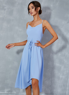 Cowl Chiffon Midi Dress