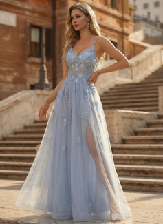 V-Neck Tulle Dress