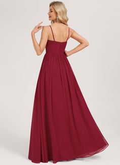 A-line Ruched Chiffon Dress